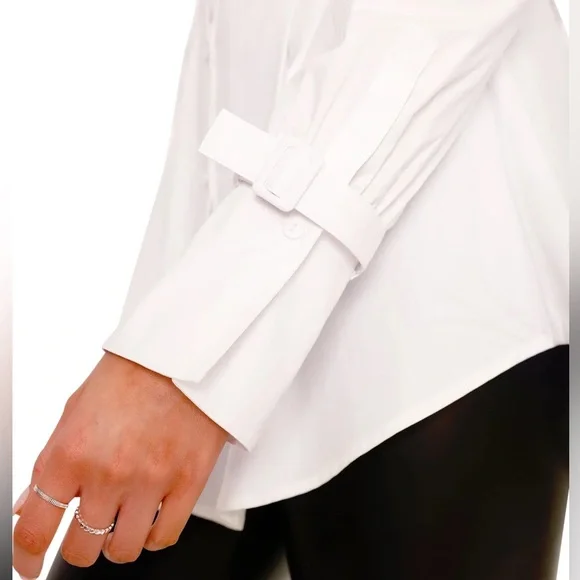 Blackmilk Clothing Gothic Romance Cinched Waist Button Up Shirt - Picture 4 of 10